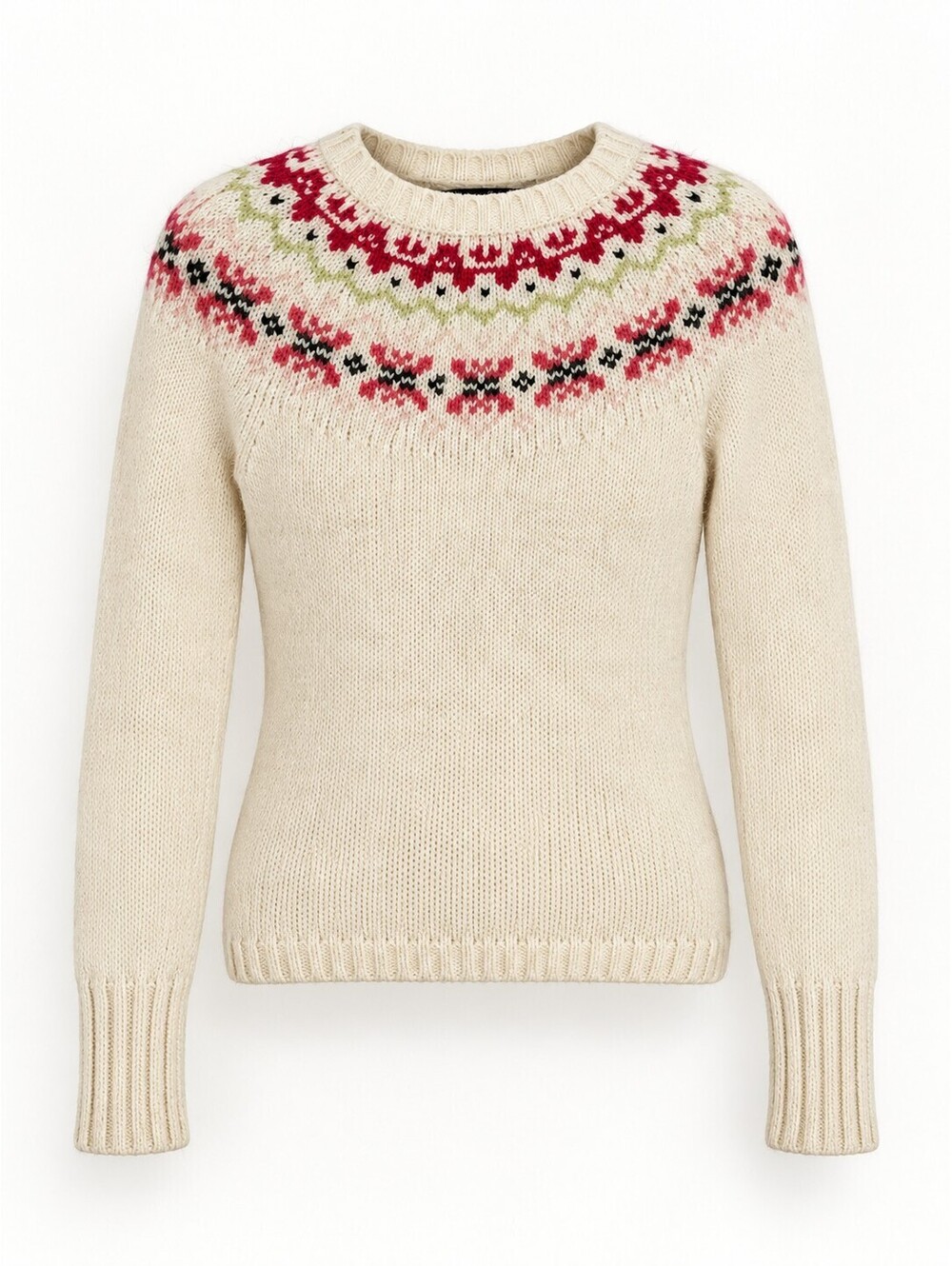 The Limited Y2K Fair Isle Wool Angora Cashmere Sweater Women S